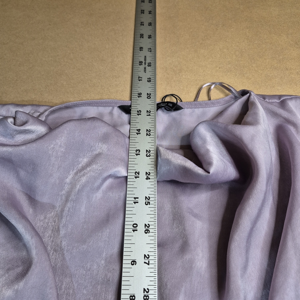 Zara Lavender Satin Blouse - Picture 4 of 8
